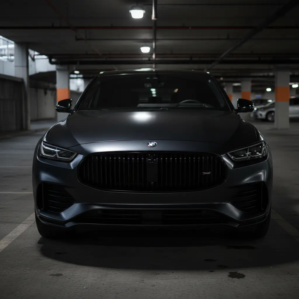 Premium SUV front view in garage