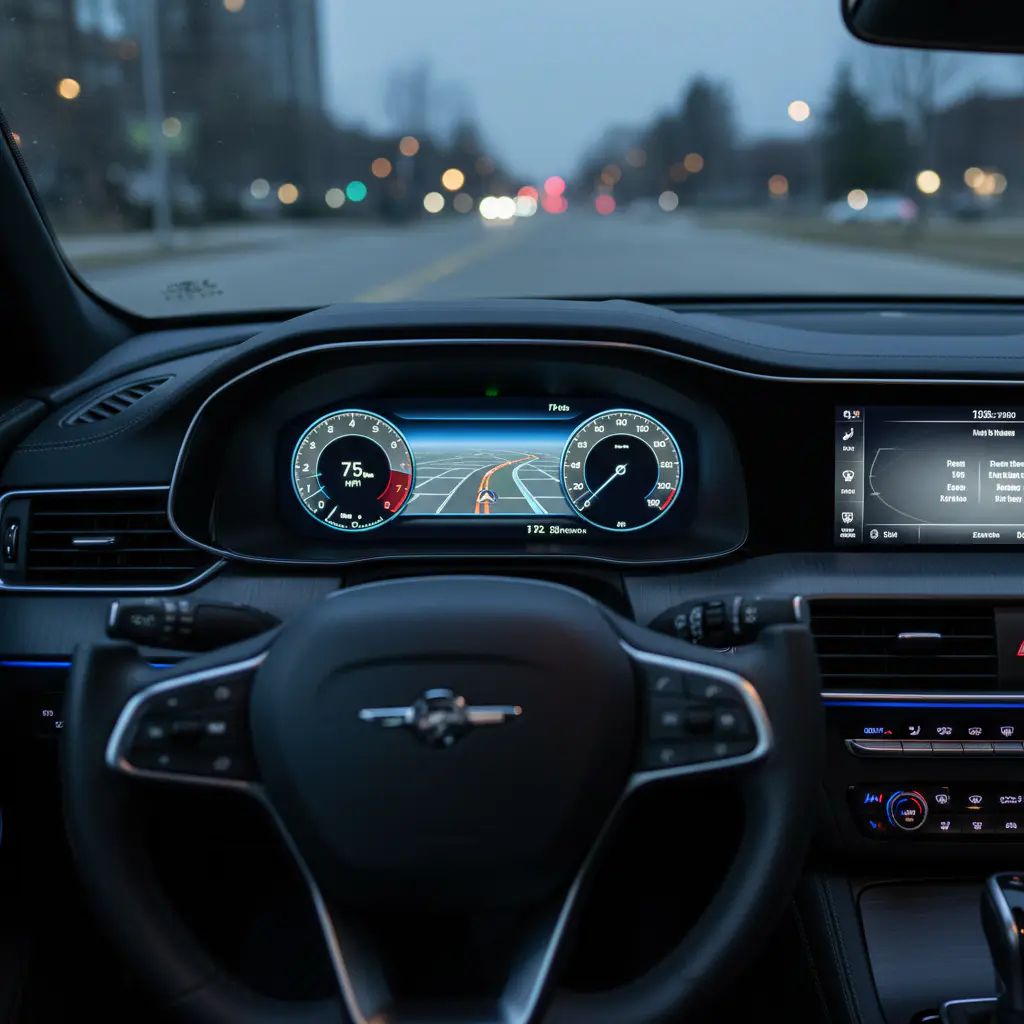 Dashboard glowing in the dark